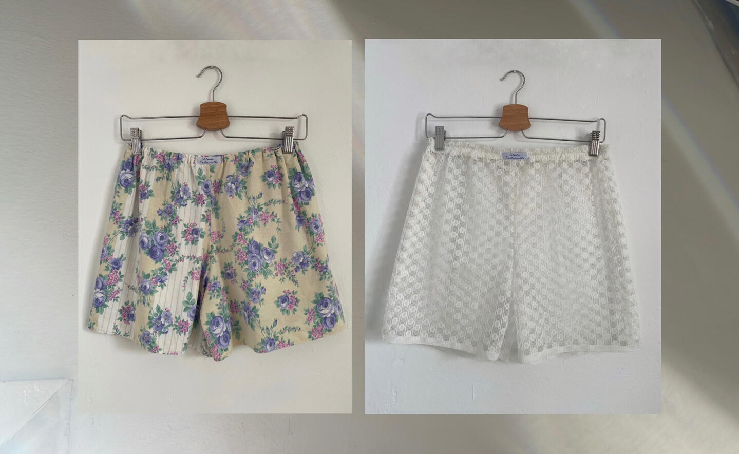 Shorts made out of Bedsheets and Curtains