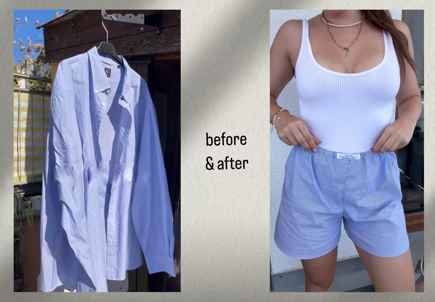 Upcycling an old Shirt into a Shorts